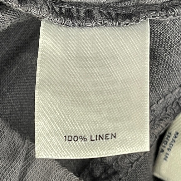 Caslon 100% Linen Skirt Pockets Size M Gray A-Line Pull On - Picture 4 of 6